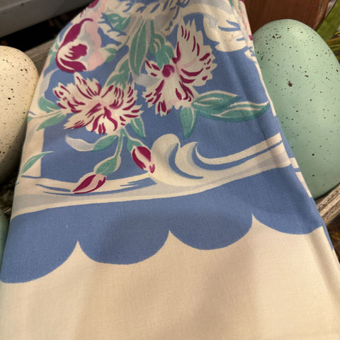 Vintage Blue Floral tablecloth