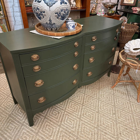 Vintage Moody Green Dresser 56"w x 34"h x 20"