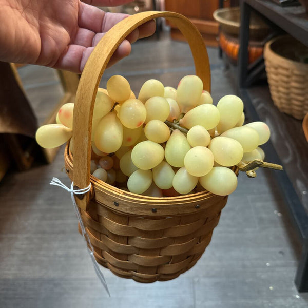 Longaberger basket of faux grapes