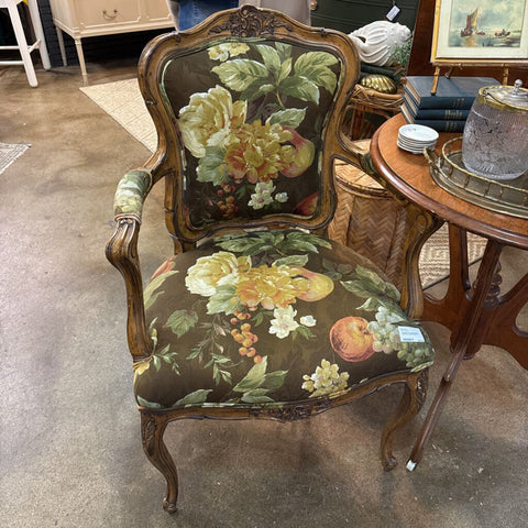 Vintage French Inspired Floral Chair 24"w x 39"h x 23"d