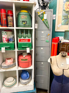Jens Fresh Vintage ~ Vintage Industrial Locker . 66 inches tall , 12 wide , 12 deep