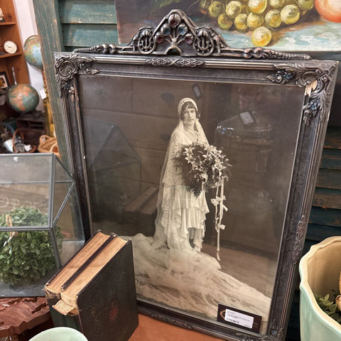 Framed Wedding Photograph as found 18.5x25