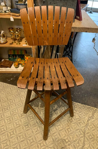 Vintage Slat Wooden Stool