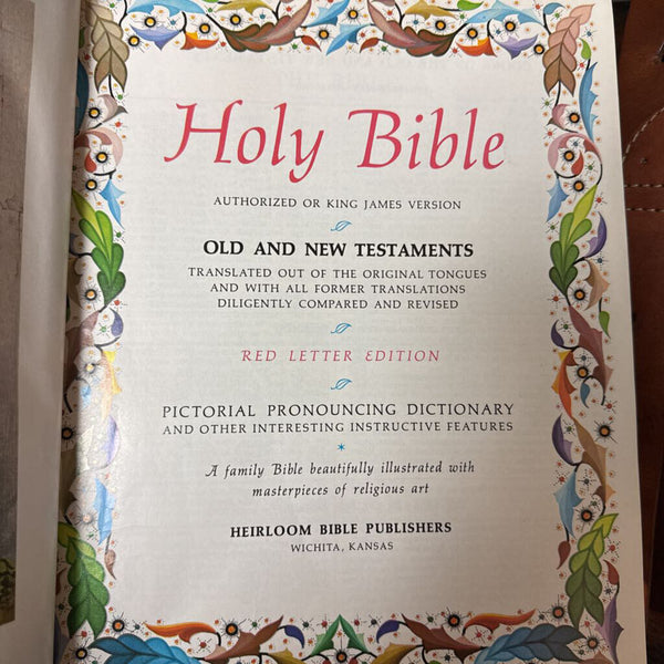 Holy Bible, Heirloom Red Letter Edition