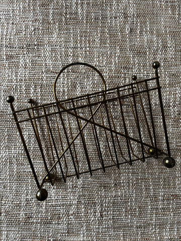 MCM Gold Wire Napkin Holder/Letter Holder
