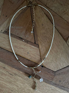 Wire Branch w/Beads on seed bead chain designed by me