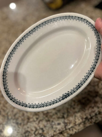 SHENANGO CHINA OVAL PLATTER 9 1/2" X 6 1/2"