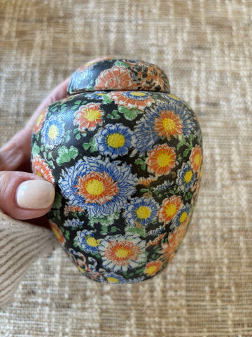 Vintage Floral Spice Jar