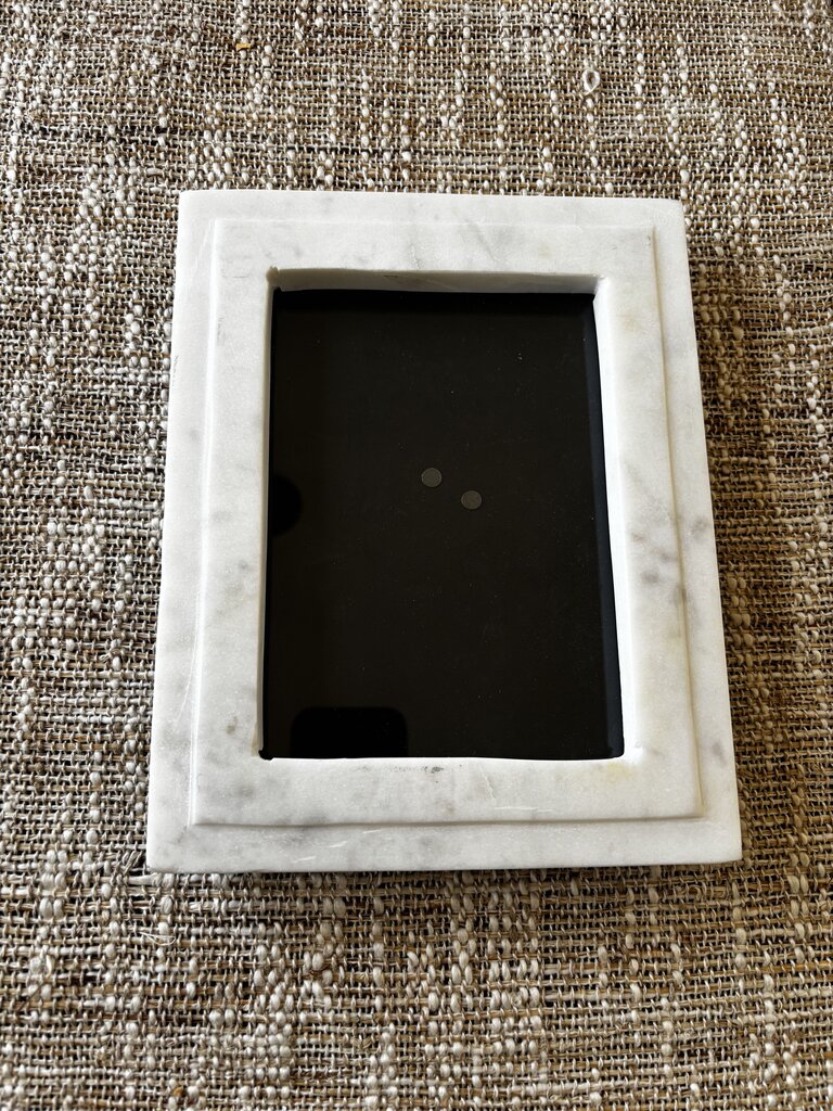 White 5x7 Marble Picture Frame