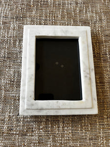 White 5x7 Marble Picture Frame
