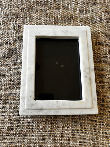 White 5x7 Marble Picture Frame