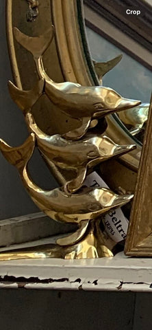 Vintage brass dolphins