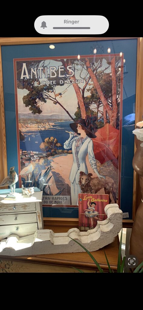 Large framed France travel poster 34 x 45 ( store pickup only)