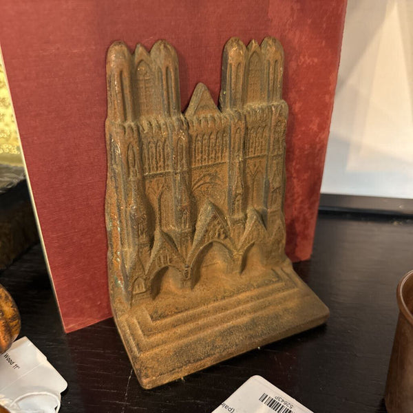 Vintage cast iron Notre Dame Bookends