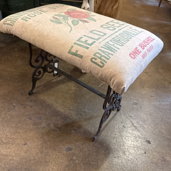 Feedsack Bench 20.5L 12.5D 16H IN STORE PICKUP ONLY