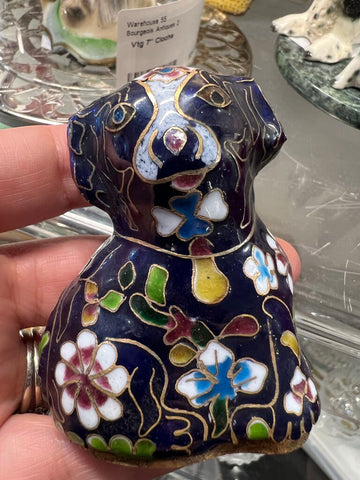 Vintage Cloisonne Dog