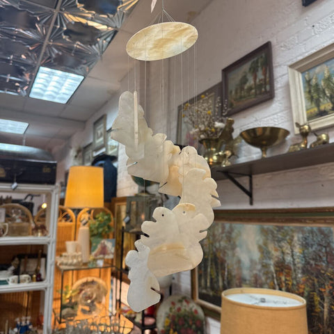 White Shell Hanging Mobile W1764