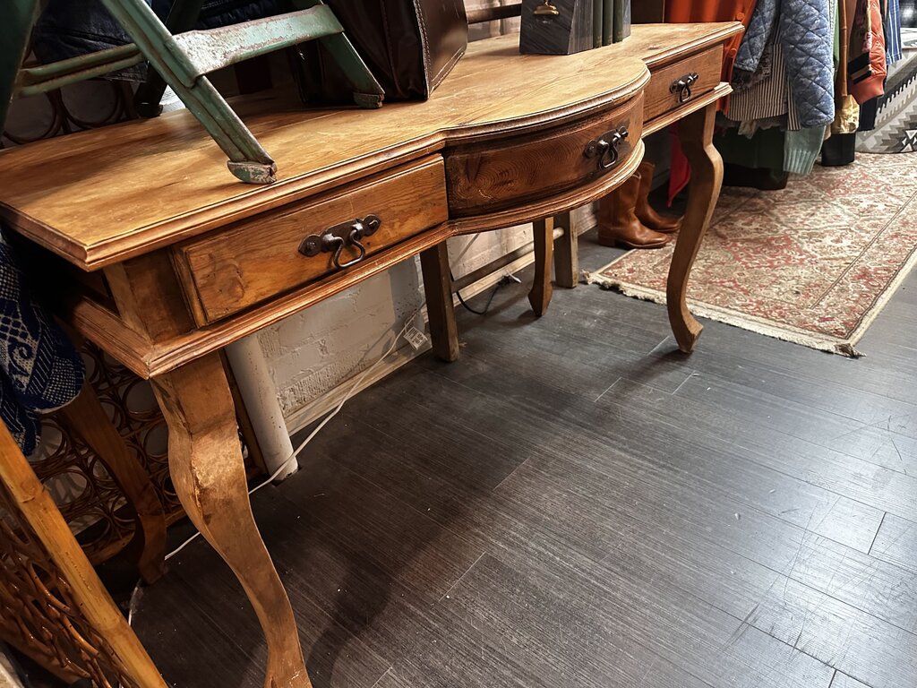 French Provincial Style Raw Pine Desk Secretary 50.5L 18.5D 29H IN STORE PICK UP