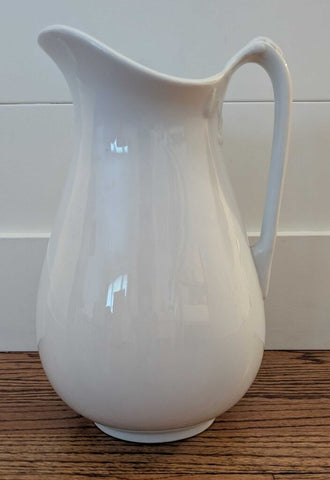 Antique English Bishop & Stonier Ironstone Pitcher - 13"