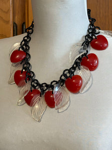 Vintage Bakelite Cherry Necklace