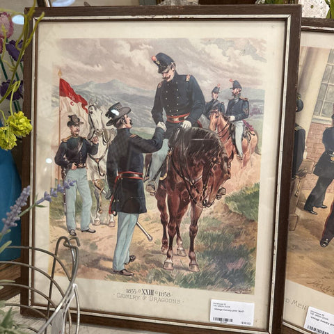 Vintage Calvary print 14x17