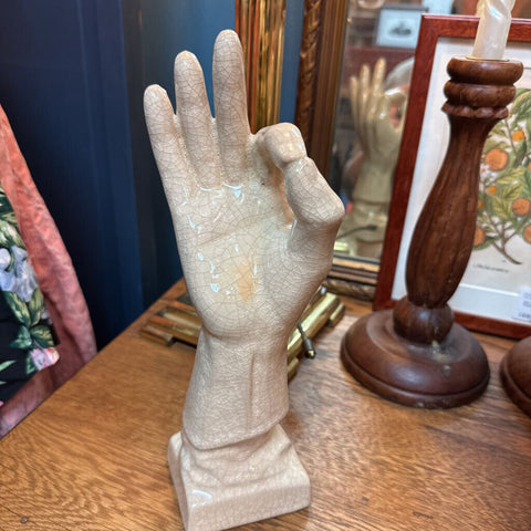 Ceramic 'Okay' Hand Statue