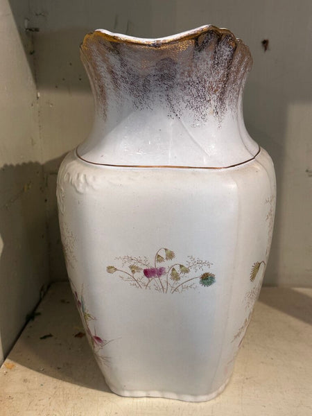 VINTAGE English Transferware Ironstone Pitcher 11inches Tall