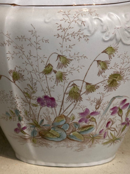 VINTAGE English Transferware Ironstone Pitcher 11inches Tall