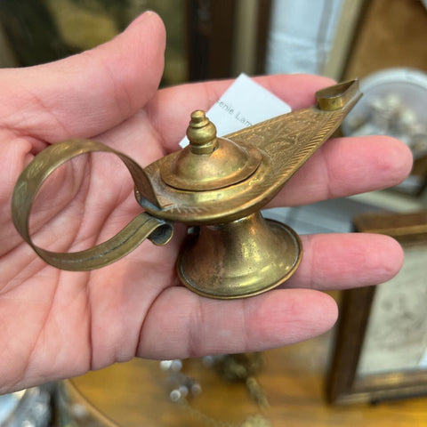 Vintage Small Brass Genie Lamp