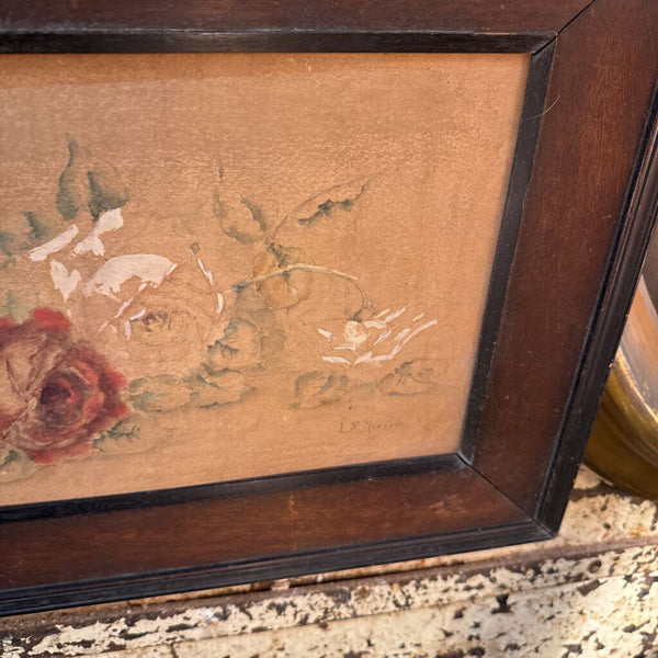 antique rose watercolor yardlong