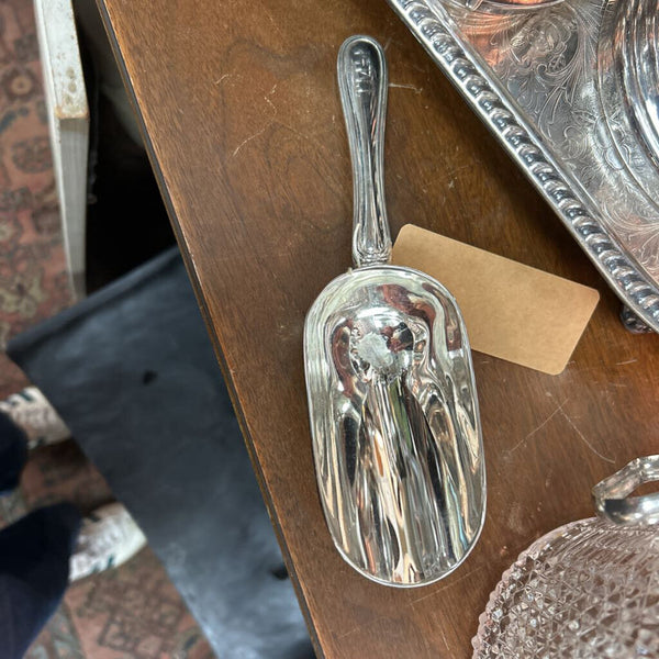 Ice Scoop Silver Plated Monogrammed 8.5"