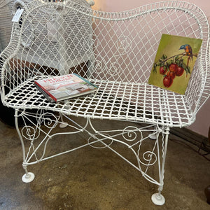 Victorian wire settee, 41" wide x 35" high