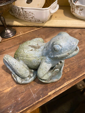 Vintage cast iron frog sprinkler 8” from front to back
