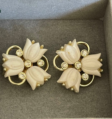 Vintage Kramer tulip earrings