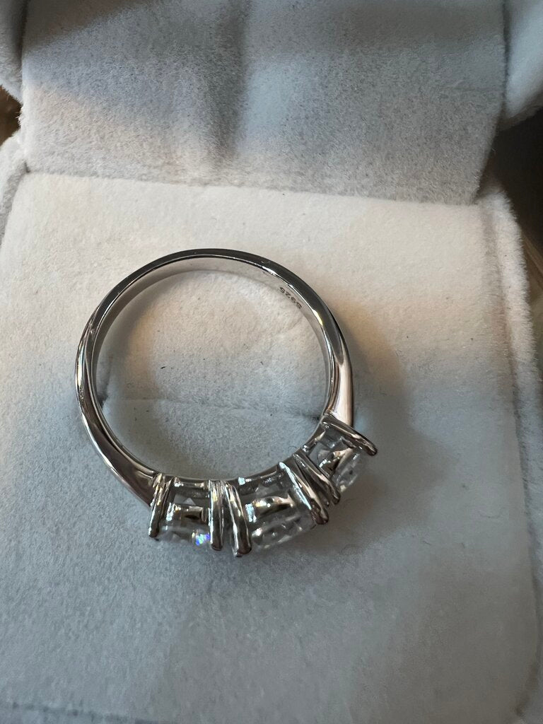 Sterling Certified Moissanite Ring 7.5
