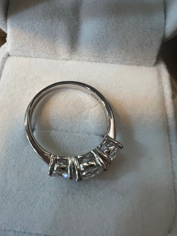 Sterling Certified Moissanite Ring 7.5