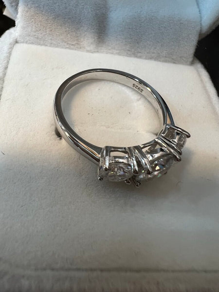 Sterling Certified Moissanite Ring 7.5