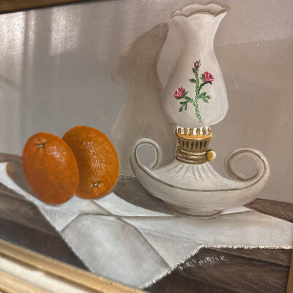 Vintage citrus still life oil painting
