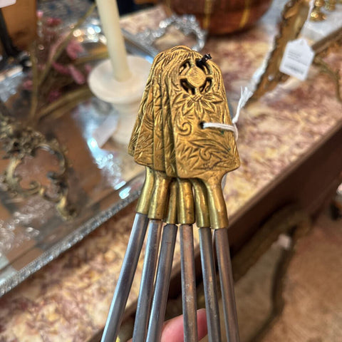 Set of 6 brass skewers