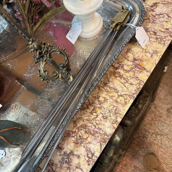 Set of 6 brass skewers