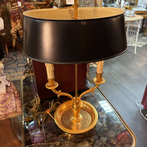 Black tole shade bouillotte lamp
