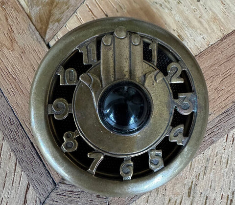 Clock with Hansa Hand & Blk. onyx Pin