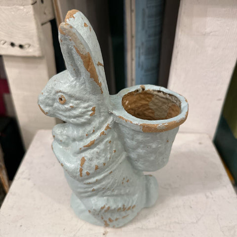 LIght Blue Paper Mache Bunny