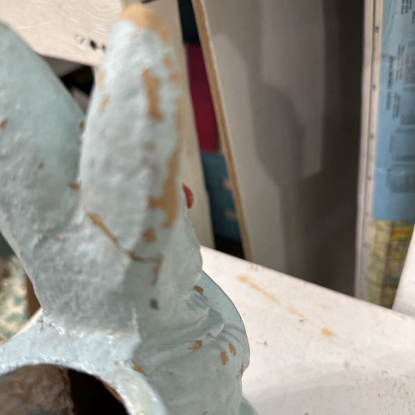 LIght Blue Paper Mache Bunny