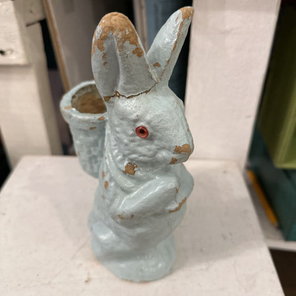 LIght Blue Paper Mache Bunny