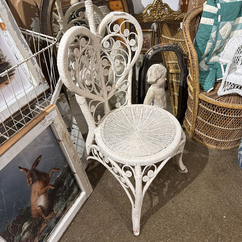 White Wicker chair