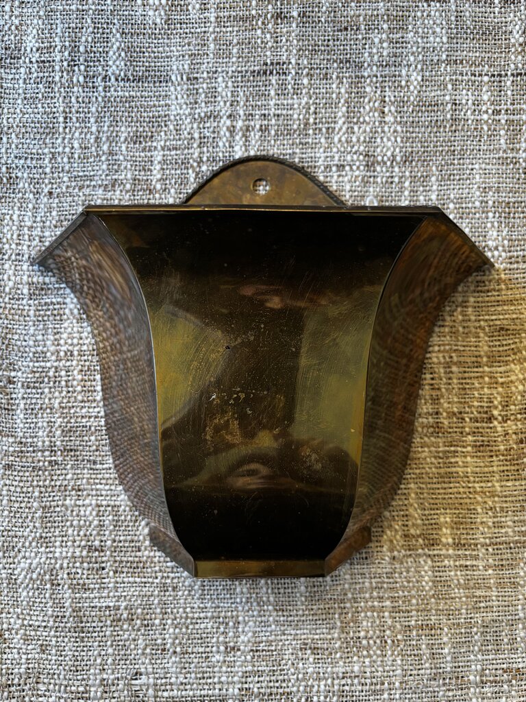 Vintage Brass Wall Planter