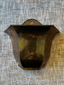 Vintage Brass Wall Planter