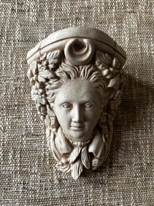 Vintage Plaster Lady Wall Shelf (as found)