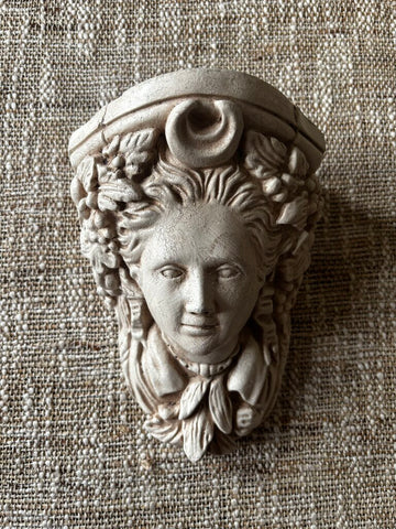 Vintage Plaster Lady Wall Shelf (as found)